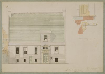 Front Elevation of House for J.A.M. Whistler Esq, Tite Street, Chelsea by Edward William Godwin