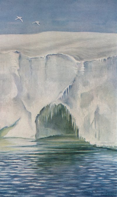 Cave in the Barrier, Cape Crozier, Jan. 4th, 1911 by Charles Edward Wilson