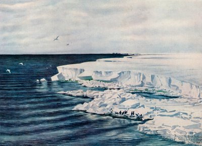 The Great Ice Barrier, Looking East from Cape Crozier, 4 January 1911 by Charles Edward Wilson