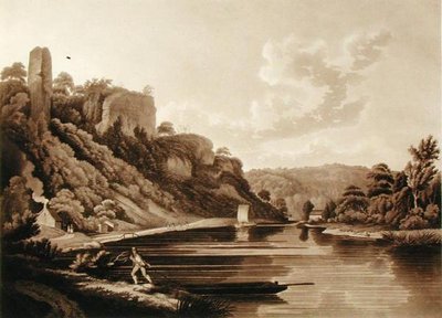 View of the New Weir on the River Wye, plate 11 from Views of the River Wye, engraved by F. Jukes, 1800 by Edward (after) Dayes
