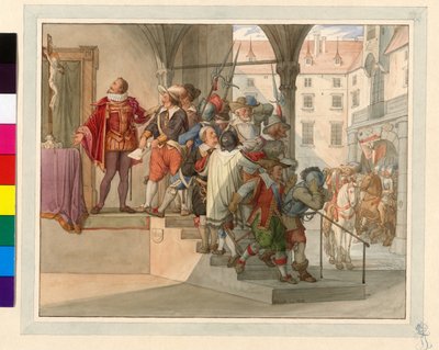 A Deputation of the Austrian Protestant Stands in Front of Emperor Ferdinand II. 1619 (Sturm Petition) by Edward von Steinle