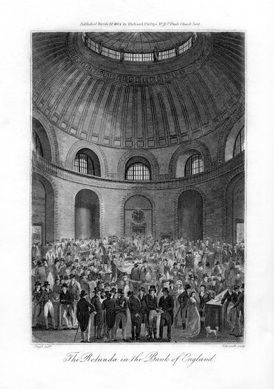 The Rotunda in the Bank of England, London, 1804 by Edwards
