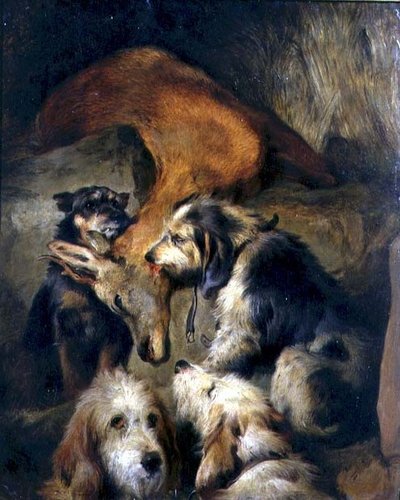Death of a Stag by Edwin (attr. to) Landseer