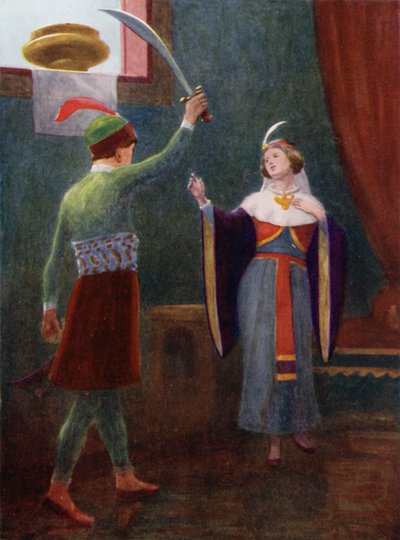 He Was in Great Anger and Held His Sword in His Hand by Edwin Arthur Norbury