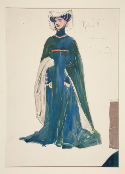 A Lady, Costume Sketch for Henry Irving by Edwin Austin Abbey