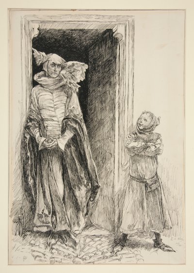 Armado and Moth, from Act III, Scene i, Love by Edwin Austin Abbey