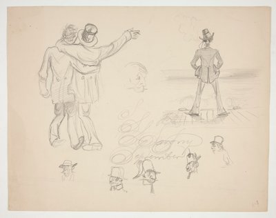 Assorted Male Figure Studies by Edwin Austin Abbey