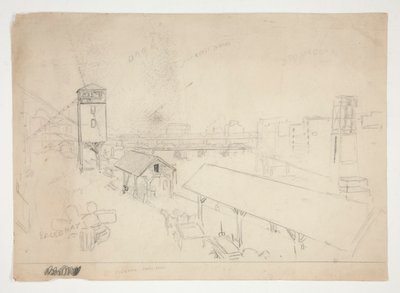 Barge Loading Scene at a River by Edwin Austin Abbey