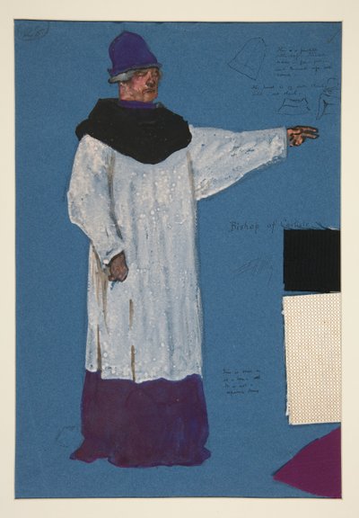 Bishop of Carlisle, costume sketch for Henry Irving by Edwin Austin Abbey