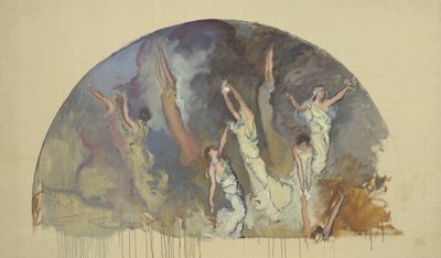 Compositional Study, for The Spirit of Light, Rotunda, Pennsylvania State Capitol, Harrisburg by Edwin Austin Abbey