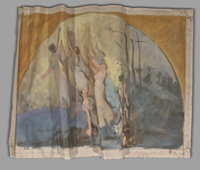 Compositional Study for The Spirit of Light, Rotunda, Pennsylvania State Capitol, Harrisburg by Edwin Austin Abbey