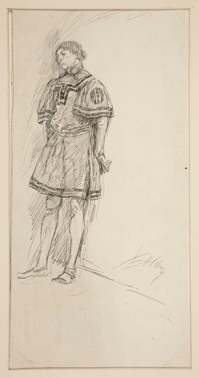 Costume Study for Two Gentlemen of Verona by Edwin Austin Abbey