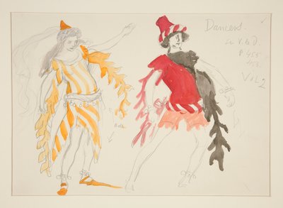 Dancers, Costume Sketch for Henry Irving by Edwin Austin Abbey