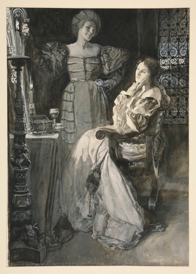 Desdemona and Emilia - Act IV, Scene III, Othello by Edwin Austin Abbey