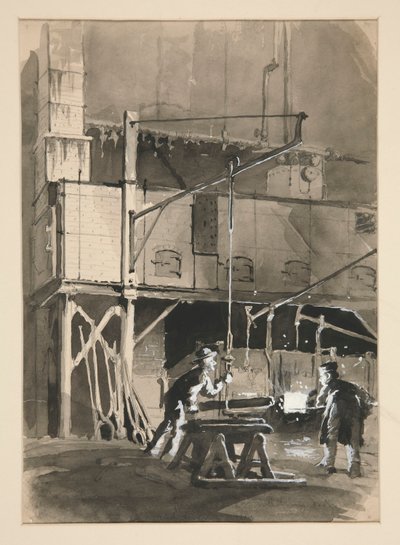 Factory study: Furnace for smelting iron by Edwin Austin Abbey