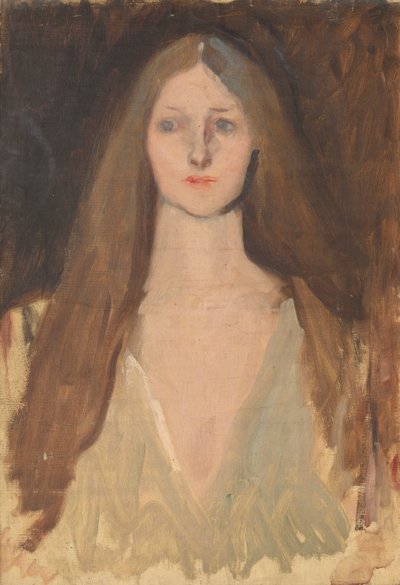 Figure Study of Ophelia, for The Play Scene in Hamlet, Act III, Scene II by Edwin Austin Abbey