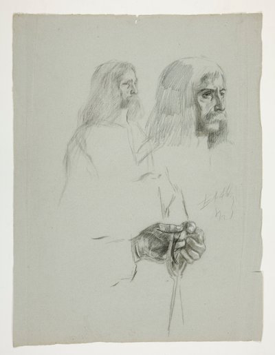 Figure Studies for One of the Murals from The Quest of the Holy Grail (a series of fifteen paintings for the Boston Public Library, completed in 1901) by Edwin Austin Abbey