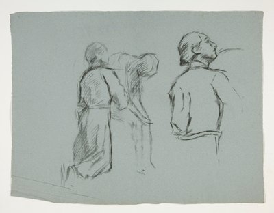 Figure Studies for the Knighting of Sir Galahad, from The Quest of the Holy Grail by Edwin Austin Abbey