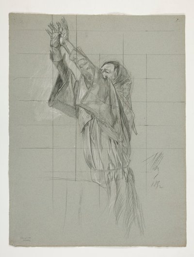 Figure Study for King Arthur by Edwin Austin Abbey