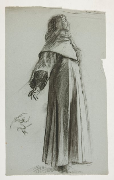 Figure study for King Arthur by Edwin Austin Abbey
