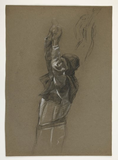 Figure study for King Arthur by Edwin Austin Abbey