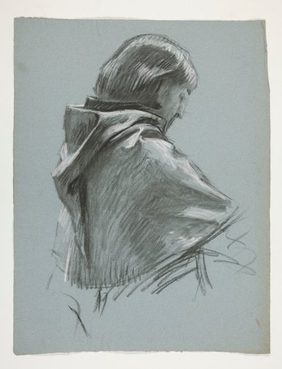 Figure study for King Arthur by Edwin Austin Abbey
