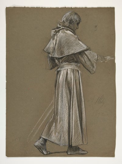 Figure Study for King Arthur by Edwin Austin Abbey