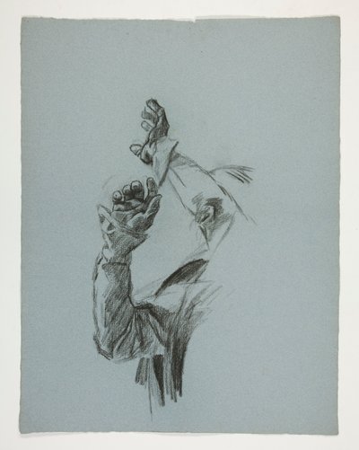 Figure study for King Arthur by Edwin Austin Abbey