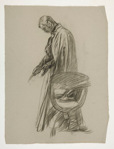 Figure Study for King Arthur by Edwin Austin Abbey