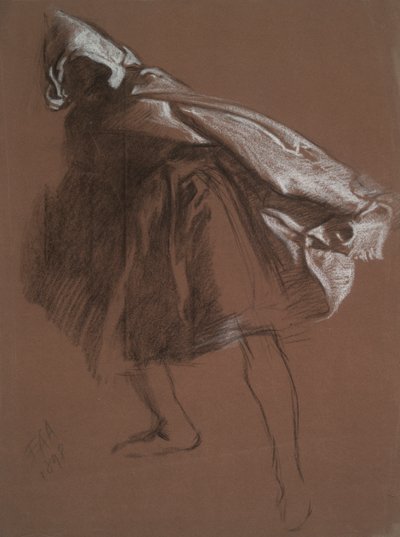 Figure Study for Othello by Edwin Austin Abbey