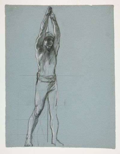 Figure Study for The Spirit of Vulcan, Genius of the Workers in Iron and Steel, capitol rotunda, Harrisburg, Pennsylvania by Edwin Austin Abbey