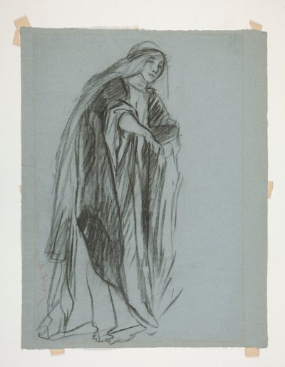 Figure Study for the Castle of the Maidens, from The Quest of the Holy Grail by Edwin Austin Abbey