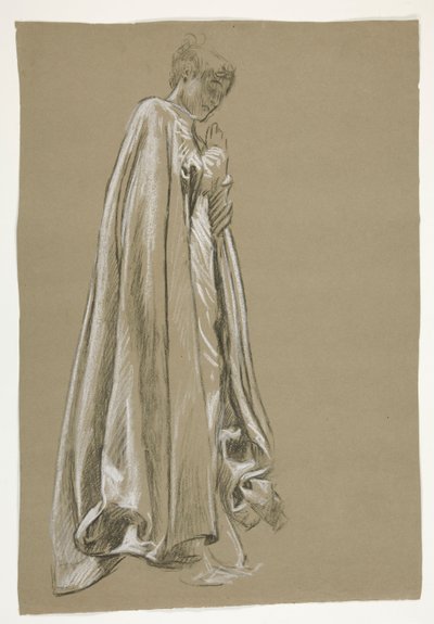 Figure Study for the Infancy of Galahad, from The Quest of the Holy Grail by Edwin Austin Abbey