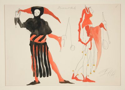 Fools, costume sketch for Henry Irving by Edwin Austin Abbey
