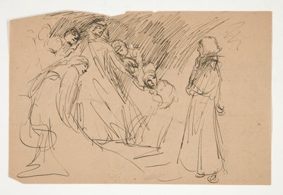 Galahad and the Captive Virtues, Study for The Quest of the Holy Grail (Series of Fifteen Paintings for the Boston Public Library, Completed in 1901) by Edwin Austin Abbey