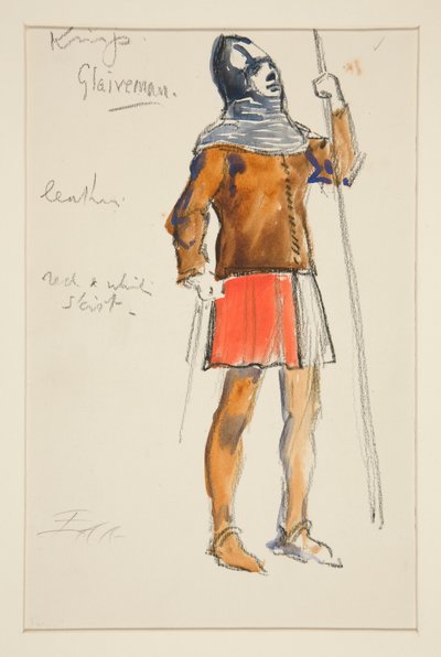Glaiveman, costume sketch for Henry Irving by Edwin Austin Abbey