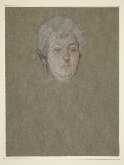 Head of elderly woman for Coronation of Edward VII by Edwin Austin Abbey
