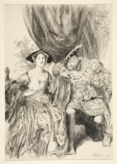 Henry and Anne Boleyn. King Henry by Edwin Austin Abbey