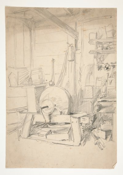 Interior Study by Edwin Austin Abbey