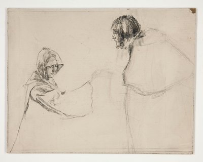 Isabella and the Duke (study for .1108), from Measure for Measure by Edwin Austin Abbey