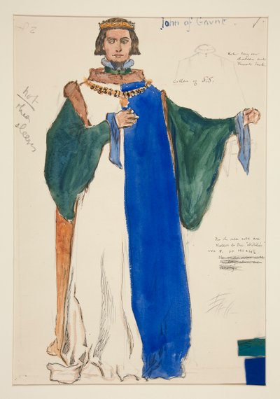 John of Gaunt, costume sketch for Henry Irving by Edwin Austin Abbey