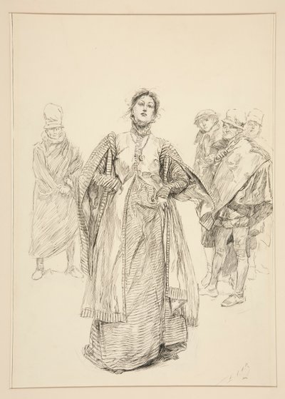 Katharina, illustration for Act I, Scene i, Taming of the Shrew by Edwin Austin Abbey