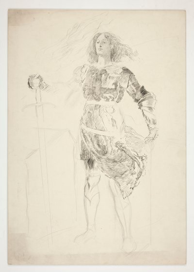 The Maid (study for .1181) - Act III, Scene II, King Henry VI (Part I) by Edwin Austin Abbey