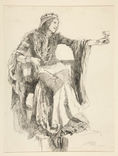 Lady Macbeth, Act III, Scene IV, Macbeth by Edwin Austin Abbey