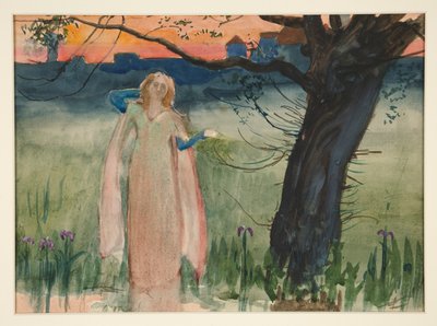 Ophelia by the Brook - Act IV, Scene VII, Hamlet by Edwin Austin Abbey