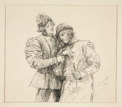 Orlando and Adam, Illustration for Act II, Scene iv, As You Like It by Edwin Austin Abbey