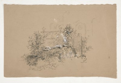 Overgrown Garden or Cemetery by Edwin Austin Abbey