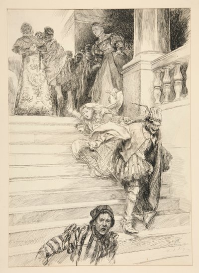 Petruchio Bears Off His Bride, from Act III, Scene ii, Taming of the Shrew by Edwin Austin Abbey