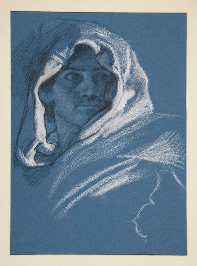 Portrait of a Hooded Young Man by Edwin Austin Abbey