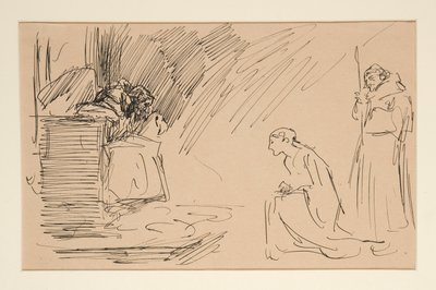 Preliminary Sketch for Act II, Scene I, All by Edwin Austin Abbey